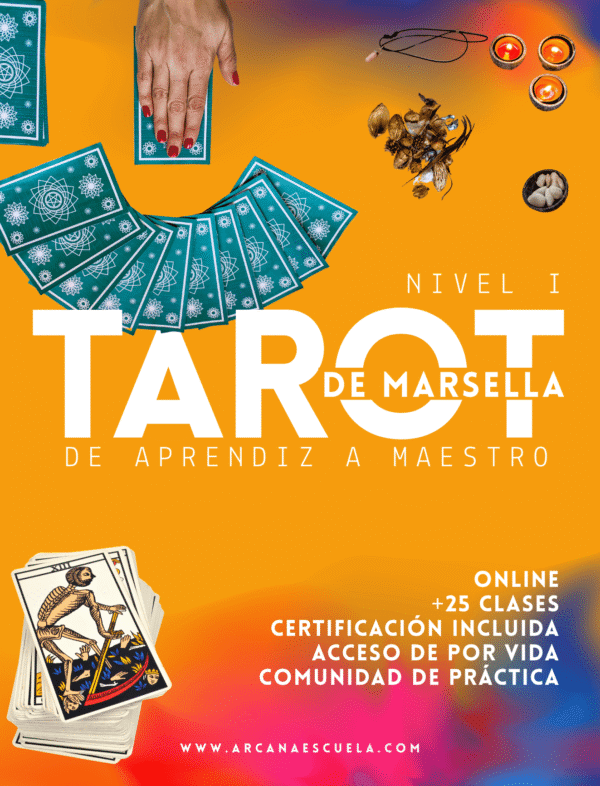 Portada del Curso Oficial Nivel 1 de Tarot de Marsella – Escuela Arcana